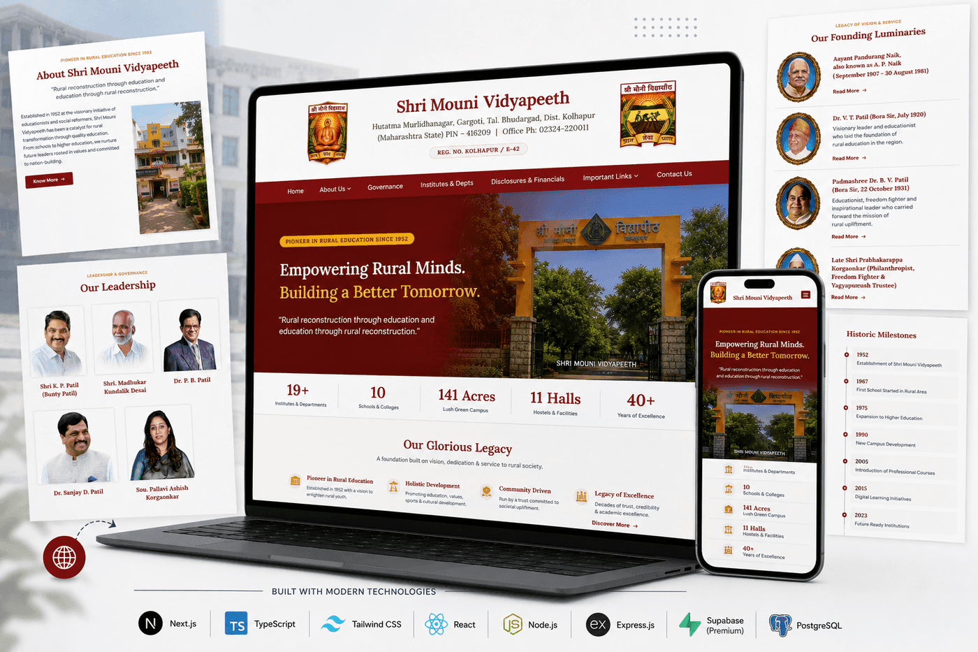 Building the Official Website for Shri Mouni Vidyapeeth Gargoti (SMV)